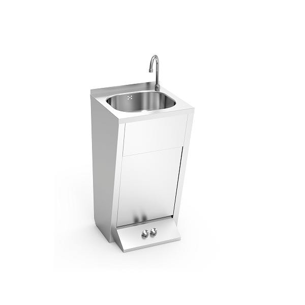 lavamanos inox lm-50 pie (450x450 mm) 2 aguas