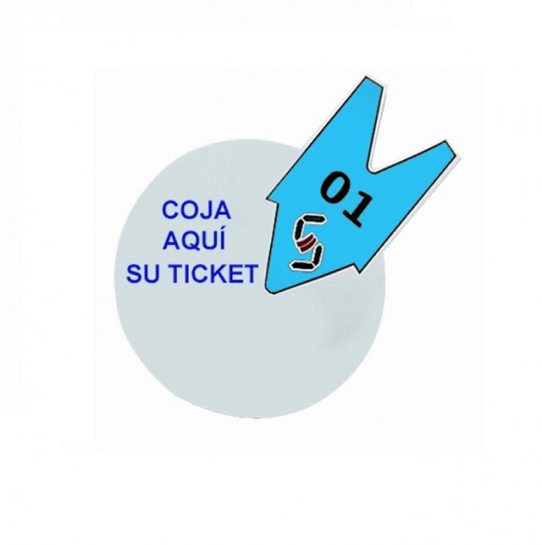 Cartel indicador de tickets